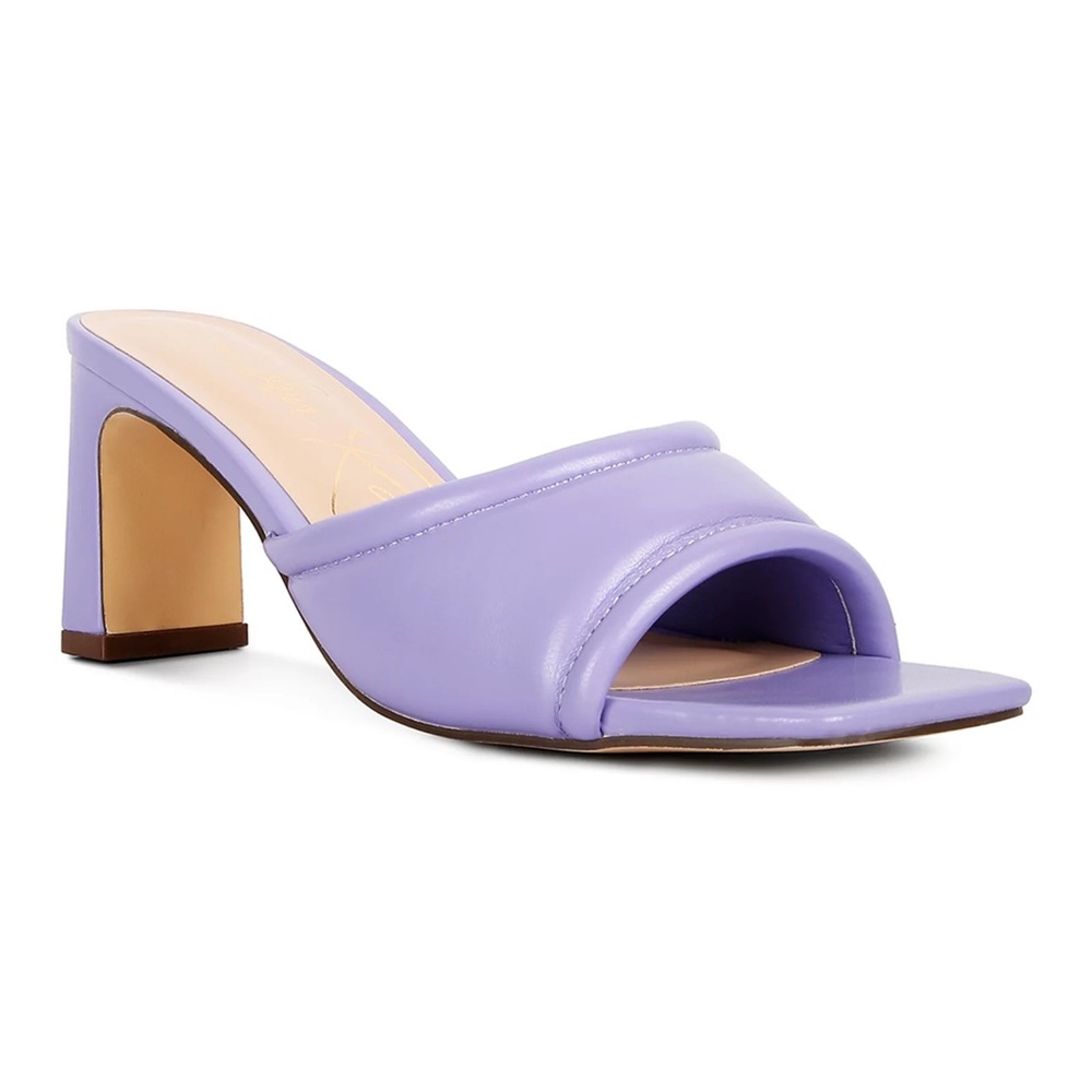 Purple Women's Heeled Slide Sandals